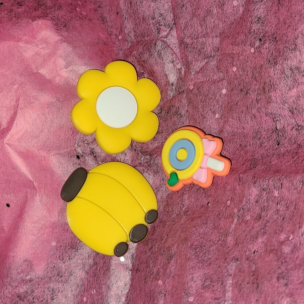 Croc Jibbitz Yellow Flower Banana Lollipop